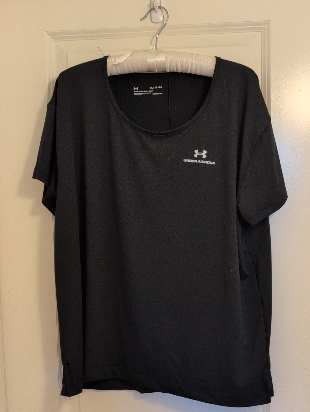 NEW Under Armour Women's UA RUSH™ Energy Core Short-Sleeve Top - Black, XL
